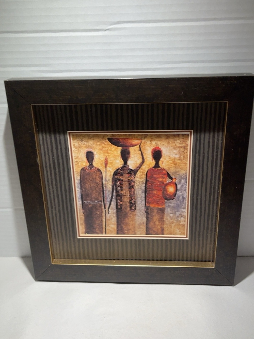 African Women Framed Wall Art Print 12.5” Square Ethnic Decor Made Canada